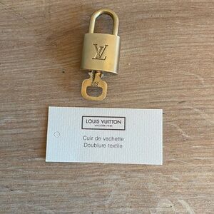 Louis Vuitton Gold Padlock with Key